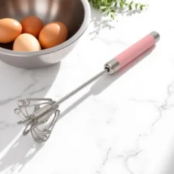 Unique Bargains 12" Semi-Automatic Loop Whisk Dishwasher Safe Stainless Steel Pink Silver Tone -Kitchen Tools Shop GUEST 86e9be64 98d0 4421 9338 a41f1ab5ed1c