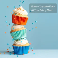 Unique Bargains Greaseproof Disposable Standard Size Cake Cookie Baking Cups 100 Pcs Green -Kitchen Tools Shop GUEST 87272f93 b958 487e b33b 1ba3e104492d 8