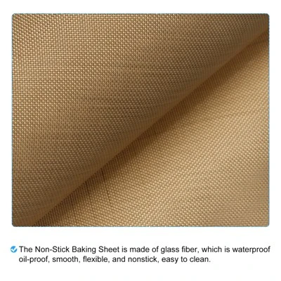 Unique Bargains Glass Fiber Non-Stick Heat Resistant Reusable Baking Mat 14.96" X 14.96" Brown 6 Pcs 5 Unique Bargains Glass Fiber Non-Stick Heat Resistant Reusable Baking Mat 14.96" X 14.96" Brown 6 Pcs - Image 3