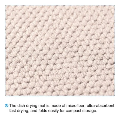Unique Bargains Microfiber Ultra-absorbent Fast Drying Compact Storage Dish Drying Mat 5 Unique Bargains Microfiber Ultra-absorbent Fast Drying Compact Storage Dish Drying Mat - Image 3