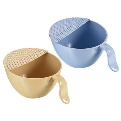 Unique Bargains Rice Strainer Rice Washing Bowl Rice Sieve Kitchen Strainer Colander Bowl Drain Basket 6 Unique Bargains Rice Strainer Rice Washing Bowl Rice Sieve Kitchen Strainer Colander Bowl Drain Basket - Image 4