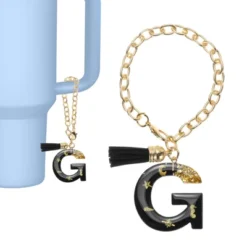 Unique Bargains Resin Lightweight Decorative Tassel Keychain Handle Charm Black With Gold Foil 1 Pc -Kitchen Tools Shop GUEST 89383c89 6e3d 48a8 aab4 57b78865353e