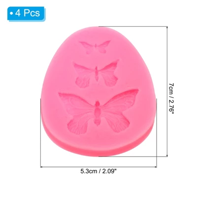 Unique Bargains Silicone Clay Template Fondant Template For Crafts Air Dry DIY Cake 4 Pcs 3 Unique Bargains Silicone Clay Template Fondant Template For Crafts Air Dry DIY Cake 4 Pcs