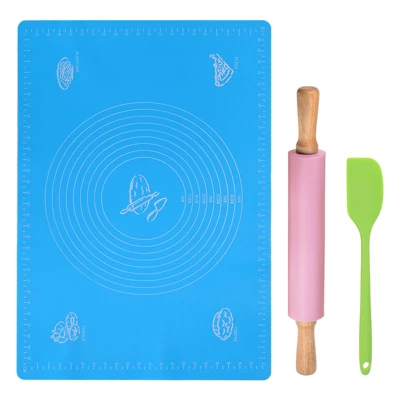 Unique Bargains Silicone Non-Stick Small Heat Resistant Wooden Handle Rolling Pins 3 Pcs 9 Unique Bargains Silicone Non-Stick Small Heat Resistant Wooden Handle Rolling Pins 3 Pcs - Image 7