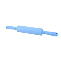 Unique Bargains Home Kitchen Nonstick Dough Handled Rolling Pin 7.9" Blue 1 Pc