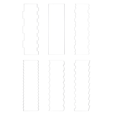 Unique Bargains Acrylic Versatile Durable Cake Scraper Smoother Tool Set 6 Pcs Clear 8 Unique Bargains Acrylic Versatile Durable Cake Scraper Smoother Tool Set 6 Pcs Clear - Image 6