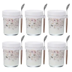 Unique Bargains Leak-Proof Durable Overnight Oats Glass Jar 6 Pcs 15 Unique Bargains Leak-Proof Durable Overnight Oats Glass Jar 6 Pcs -Kitchen Tools Shop GUEST 8c837696 228c 4ffe a8d6 ed4f5f92db28