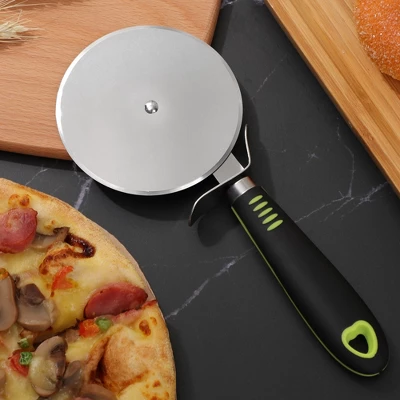 Unique Bargains Stainless Steel Pizza Cutter Wheel Slicer With Super Sharp Blade Kitchen Tools 4 Unique Bargains Stainless Steel Pizza Cutter Wheel Slicer With Super Sharp Blade Kitchen Tools - Image 2