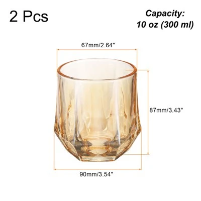 Unique Bargains Geometric Diamond Design Whiskey Glasses Drinkware 2 Pcs 3 Unique Bargains Geometric Diamond Design Whiskey Glasses Drinkware 2 Pcs