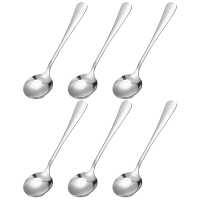 Unique Bargains Stainless Steel Dinner Tea Soup Round Spoons 6 Pcs Silver 11 Unique Bargains Stainless Steel Dinner Tea Soup Round Spoons 6 Pcs Silver - Image 9