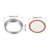 Unique Bargains Regular Mouth Iron Split-Type Leak-Proof Mason Jar Lids 6 Pcs