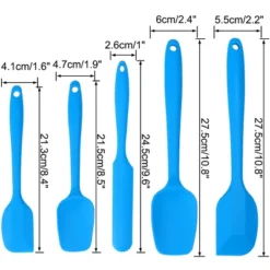 Unique Bargains Heat Resistant Non-scratch Non Stick Seamless Spatula Set 5 Pcs