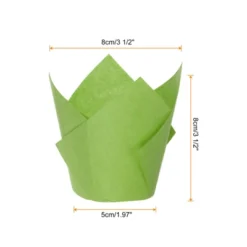 Unique Bargains Greaseproof Paper Baking Standard Tulip Cupcake Liners 150 Pcs
