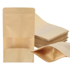 Unique Bargains Kraft Paper Zip Closure Clear Window Food Storage Containers 60 Pcs -Kitchen Tools Shop GUEST 8fc510c2 01f8 4dbe a6cf 014326c4232e