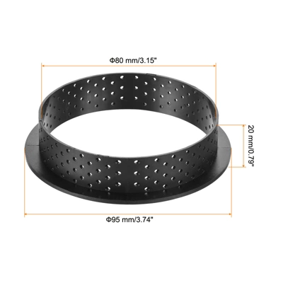 Unique Bargains Non Stick Heat Resistant Perforated Reusable Mousse Circle Cutter 3 Unique Bargains Non Stick Heat Resistant Perforated Reusable Mousse Circle Cutter