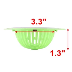 Unique Bargains Plastic Durable Soft Sink Strainer 4.5" Light Green 2 Pcs