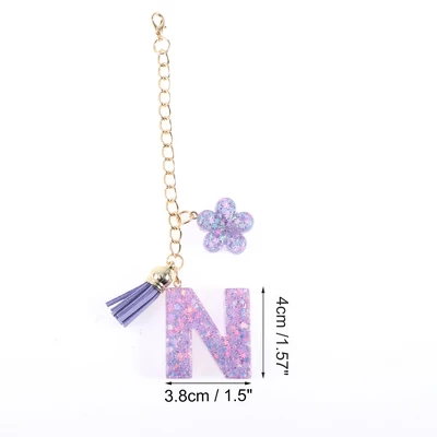 Unique Bargains Star Sequin Letter N Flower Tassel Water Cup Pendant Purple 1 Pc 3 Unique Bargains Star Sequin Letter N Flower Tassel Water Cup Pendant Purple 1 Pc