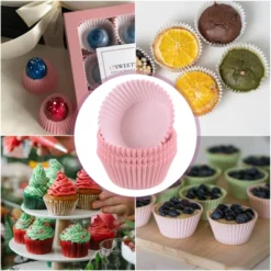 Unique Bargains Greaseproof Disposable Standard Size Cake Cookie Baking Cups 100 Pcs Pink -Kitchen Tools Shop GUEST 934a8686 c2da 4206 8286 97d618f0bb14