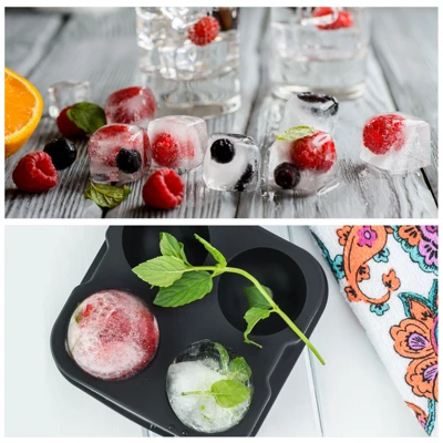 Unique Bargains Silicone DIY Drink Ball Square Maker Ice Cube Trays With Funnel 7.1" 6.5" 2 Pcs 5 Unique Bargains Silicone DIY Drink Ball Square Maker Ice Cube Trays With Funnel 7.1" 6.5" 2 Pcs - Image 3