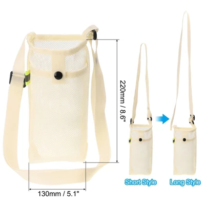 Unique Bargains Mesh Portable Adjustable Strap Water Bottle Bag For Sports 3 Unique Bargains Mesh Portable Adjustable Strap Water Bottle Bag For Sports