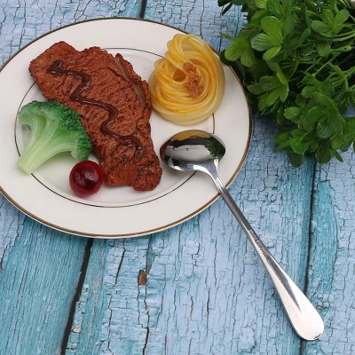 Unique Bargains Stainless Steel Tableware Straight Handle 7" Long Soup Spoons Silver Tone 5 Pcs 6 Unique Bargains Stainless Steel Tableware Straight Handle 7" Long Soup Spoons Silver Tone 5 Pcs - Image 4