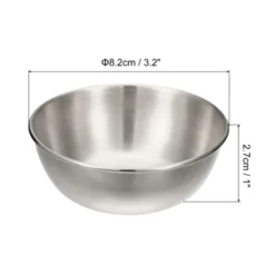 Unique Bargains Thick Stainless Steel Condiment Dishes For Kitchen Restaurant 3.2" Dia
