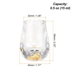 Unique Bargains Diamond Surface Polystyrene Lightweight Shot Glasses 1 Pc