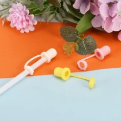Unique Bargains Silicone Removable Washable Flexible Drinking Straw Cover Cap -Kitchen Tools Shop GUEST 95276c34 1d98 4dad 9b42 fe73f8181e2e