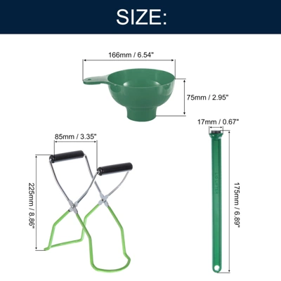 Unique Bargains Durable Easy To Clean Home Canning Kit Tools Set 3 Pcs 3 Unique Bargains Durable Easy To Clean Home Canning Kit Tools Set 3 Pcs