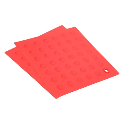 Unique Bargains Silicone Heat Resistant Non-slip Flexible Trivet Mats 6.9 Inch Red 2 Pcs 5 Unique Bargains Silicone Heat Resistant Non-slip Flexible Trivet Mats 6.9 Inch Red 2 Pcs - Image 3