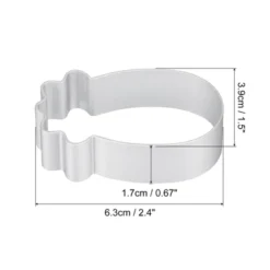 Unique Bargains Metal Safe Durable Heat-resistant Cookie Cutter 2.4 Inch X 1.5 Inch X 0.67 Inch Silver 8 Pcs