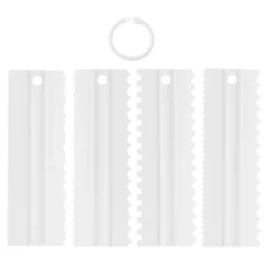 Unique Bargains Plastic Comb Lace Cake Decorating Kitchen Scrapers 4 Pcs -Kitchen Tools Shop GUEST 970be453 608f 4b38 9423 0fc80065f1a0