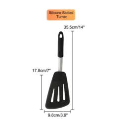 Unique Bargains Heat Resistant Non-Stick Kitchen Silicone Spatulas Black 1 Pc