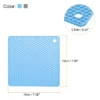 Unique Bargains Heat Resistant Non-Slip Flexible Durable Trivet Mats Light Blue, Light Gray 2 Pcs