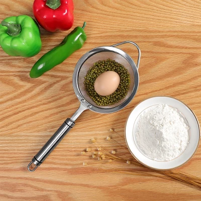 Unique Bargains Stainless Steel Fine Mesh Strainer Colander Flour Sifters With Handle 4 Unique Bargains Stainless Steel Fine Mesh Strainer Colander Flour Sifters With Handle - Image 2