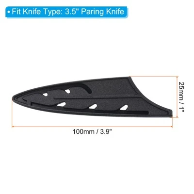 Unique Bargains Edge Guard Blade Protector Plastic 3.5" Paring Knife Sleeves Black 3 Unique Bargains Edge Guard Blade Protector Plastic 3.5" Paring Knife Sleeves Black