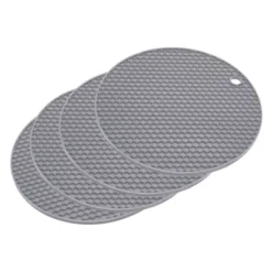 Unique Bargains Silicone Heat Resistant Non-slip Flexible Trivets 7.08" X 7.08” X 0.57" 4 Pcs -Kitchen Tools Shop GUEST 9874e1a1 7a6e 45f0 80da a453a19276c6