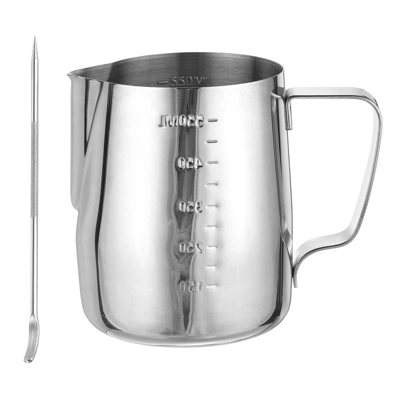 Unique Bargains Coffee Machine Accessories Stainless Steel Milk Frothing Pitcher With Latte Art Pen 6 Unique Bargains Coffee Machine Accessories Stainless Steel Milk Frothing Pitcher With Latte Art Pen - Image 4