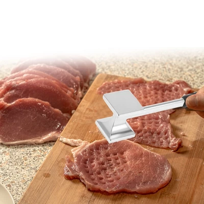 Unique Bargains Meat Tenderizer Mallet Silver Tone 1 Pc 3 Unique Bargains Meat Tenderizer Mallet Silver Tone 1 Pc