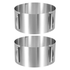 Unique Bargains Stainless Steel Round Adjustable Nonstick Cake Ring 2 Pcs -Kitchen Tools Shop GUEST 99ec4a42 e0a8 4543 88aa 741ce252e905