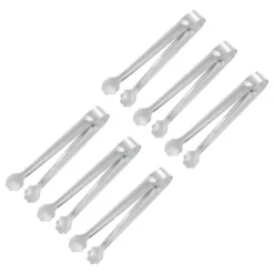 Unique Bargains Stainless Steel Ice Serving Tongs 4.5 Inch Silver 6 Pcs -Kitchen Tools Shop GUEST 9a580319 a1c5 4c4b ae67 41b51fb9e18f