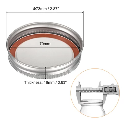 Unique Bargains Leak Proof Tinplate Canning Lids Fits Storage Cover 50 Sets 3 Unique Bargains Leak Proof Tinplate Canning Lids Fits Storage Cover 50 Sets