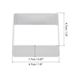 Unique Bargains Metal Square Lightweight Durable Cookie Cutter 1.8 X 1.8 X 0.67 Inch Silver 8 Pcs