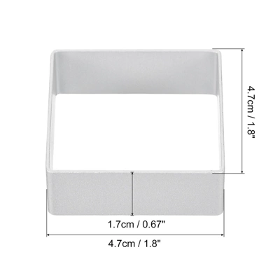 Unique Bargains Metal Square Lightweight Durable Cookie Cutter 1.8 X 1.8 X 0.67 Inch Silver 8 Pcs 3 Unique Bargains Metal Square Lightweight Durable Cookie Cutter 1.8 X 1.8 X 0.67 Inch Silver 8 Pcs