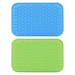 Unique Bargains Dish Drying Mat Silicone Drain Pad Heat Resistant Suitable For Kitchen Blue Green 2 Pcs 8.5" X 6" 11 Unique Bargains Dish Drying Mat Silicone Drain Pad Heat Resistant Suitable For Kitchen Blue Green 2 Pcs 8.5" X 6" -Kitchen Tools Shop GUEST 9c15a728 f963 47c5 a3b1 bce6058739c1