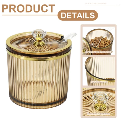 Unique Bargains Seasoning Storage Qtip Holder Dispensers With Lids And Spoons 2 Sets 8.8oz 4 Unique Bargains Seasoning Storage Qtip Holder Dispensers With Lids And Spoons 2 Sets 8.8oz - Image 2