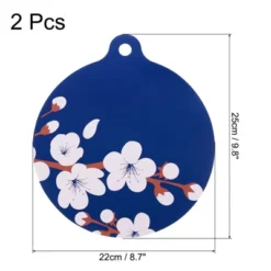 Unique Bargains Non-Slip Multifunctional Silicone Mats For Induction With Handle 2 Pcs