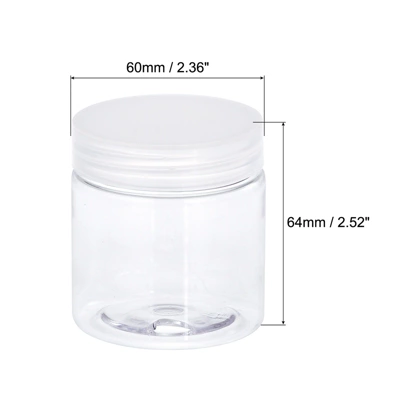 Unique Bargains Round Plastic Empty Jars With Transparent Screw Top Lids And Foam Pads 4 Pcs 3 Unique Bargains Round Plastic Empty Jars With Transparent Screw Top Lids And Foam Pads 4 Pcs