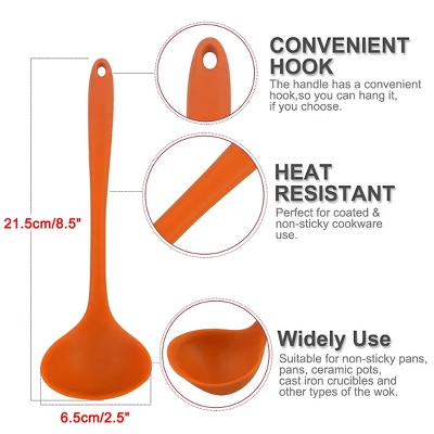 Unique Bargains Heat Resistant Ergonomic Handle Non-Stick Wide Application Soup Kitchen Spoon 8.5 Inch 1 Pc 5 Unique Bargains Heat Resistant Ergonomic Handle Non-Stick Wide Application Soup Kitchen Spoon 8.5 Inch 1 Pc - Image 3
