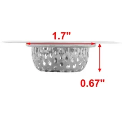 Unique Bargains Stainless Steel Silver Tone Sink Strainer 1.2" Bottom 2 Pcs